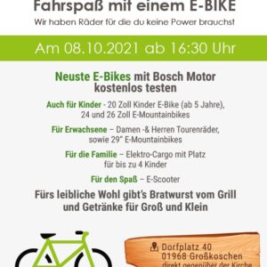 E-Bike Test-Abend am 08.10.2021