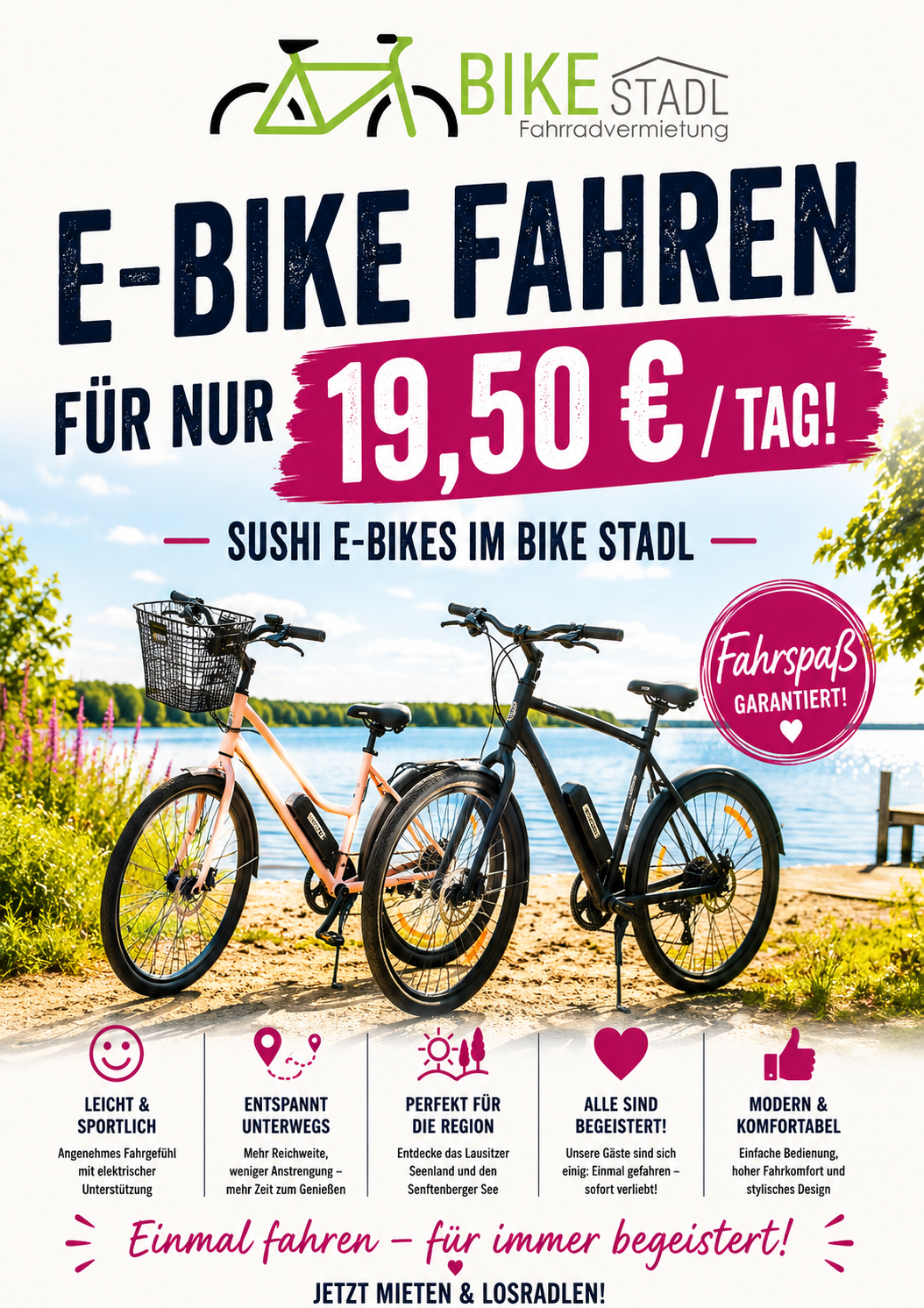 Die beliebten Sushi E-Bikes im BIKE STADL Die beliebten Sushi E-Bikes im BIKE STADL